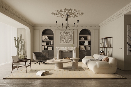 French Living Room 3d model