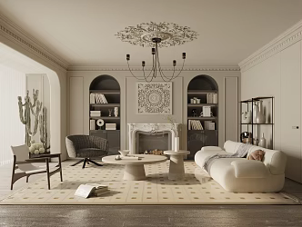 French Living Room 3d model