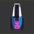 Modern Pink Blue Jet Ski with White Accents Blue Footrests and Black Seat