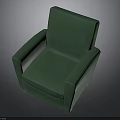 Stylish Green Upholstered Armchair With Modern Design And Comfortable Seating