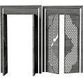 Dark Wooden Room Dividers With Laser Cut Geometric Patterns For Interior Decor