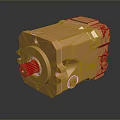 Golden Industrial Mechanical Component With Gear Structure And Precision Metal Design