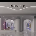 Modern Clothing Store Interior With Displayed Apparel Mirrors Seats And Ceiling Lights