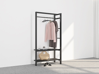 Hanger Ornaments Floor Hanger Coat Rack Storage Hanger Rack 3d model