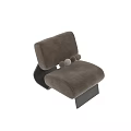 Modern Soft Velvet Upholstered Lounge Chair With Marble And Metal Base For Stylish Home Interior