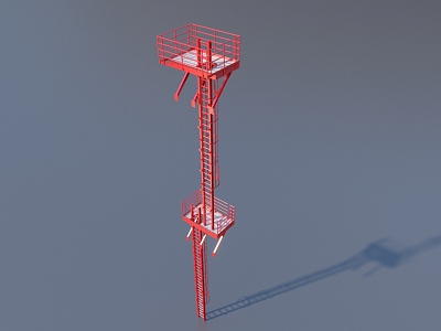 Ladder life supplies tools 3d model