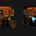 Orange And Black EX9000S Generator With Portable Wheels For Reliable Power Supply