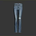 Stylish Blue Flared Jeans With Ripped Knee Details And Casual Fashion Look