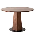 Modern Dining Table Round Table Solid Wood Dining Table 3d model