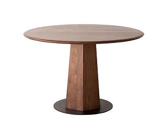 Modern Dining Table Round Table Solid Wood Dining Table 3d model