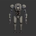 Humanoid Robot Equipment With Mechanical Structure And Articulated Limbs Design 3d model