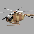 Brown And Beige Helicopter Model With Twin Rotor Transparent Cockpit Design