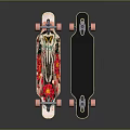 Colorful Skateboards with Black Deck and Pink Wheels for Sports Enthusiasts