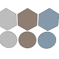 Modern Textured Wall Decor Set With Hexagon And Circle Shapes For Home