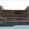 Modern Multi Storey Building With Glass Curtain Wall Balconies Wooden Elements And Green Plants