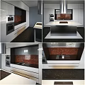 Modern Kitchen Interior Design With Sleek Cabinets And Marble Island Countertop