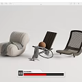 Modern Lounge Chair Designs With Mesh Wooden Upholstered Frames Featuring Throw Blanket And Decorative Details