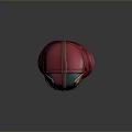 Ancient Fantasy Warrior Helmet With Copper Red Blue Metallic Face Mask And Red Scarf