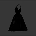 Fashionable Gray Sleeveless High Waist A line Dress With Elegant Design