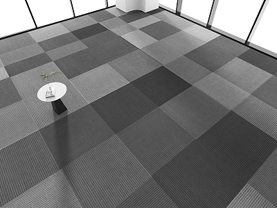 office gray carpet striped carpet geometric carpet color block carpet plaid carpet 3d model