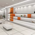 Bright Modern Specialty Store With White Exterior Glass Windows Displaying Handbags And Shoes