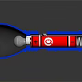 Modern flashlight spherical reflector flashlight structure 3d model