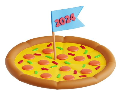 Modern Pizza Food Nang Cartoon Pizza 3d model