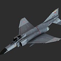 American F4 ghost aircraft 3d model