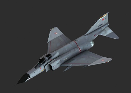 American F4 ghost aircraft 3d model