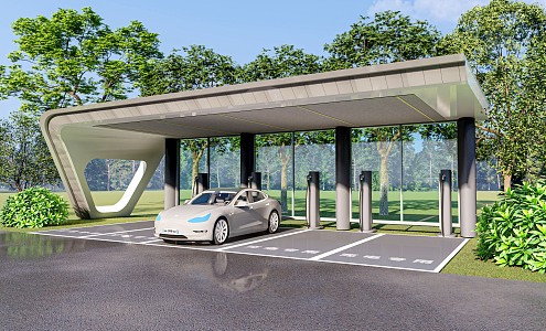 Hyundai Charging Car Shed New Energy Car Shed 3d model