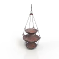 Vintage Rustic Metal Hanging Three Tier Tray For Home Living Essentials