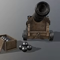 Retro Cannon 3d model