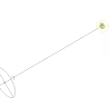Modern Silver Half Moon Shaped Outdoor Lights Illuminated On Green Grass Area