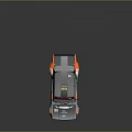 Gray And Orange Modified Race Car With Number 55 Stickers And Racing Livery