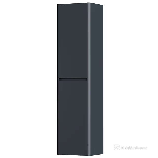 Modern Dark Locker With Sleek Design And Double Door Storage Solution 3d model 