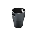 Gray Cylindrical Container With Black Interior And Side Clip Design 3d model