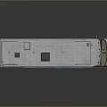 Blue White Red Motorhome Exterior With Windows And Roof Equipment Design