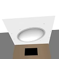 Modern Circular Ceiling Design With Small Lights Decoration Perimeter Strip And Recessed Downlights