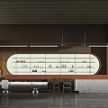 Modern Front Desk Water Bar Front Desk 3d model