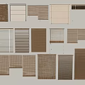Venetian Blinds Display with Various Wooden Styles and Neutral Tones for Home Decor