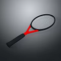 Black And Red Tennis Racket With Modern Design And Comfortable Grip 3d model