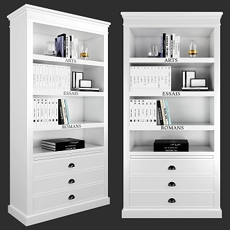 Bookcase Cabinet Display Cabinet Home Furniture Locker Book Ornaments Decorations TV Side Cabinet 3d model