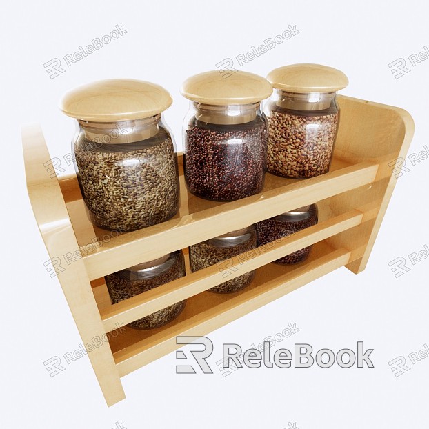 Modern seasoning bottle HD grain seasoning jar model