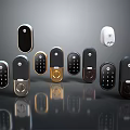 Smart card door lock smart lock smart door lock digital lock digital door lock security door lock password lock 3d model