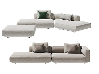 Modern Combination Sofa Multiplayer Sofa Combination 3d model