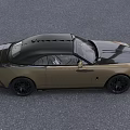 Luxury Rolls-Royce Coupe with Golden Body Black Roof Black Grille and Black Wheels