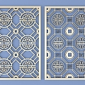 Chinese Hollow Metal Carved Chinese Pattern Chinese Element Component Pattern 3d model