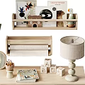 Wooden Children's Bed with Storage Drawers Bookshelf Toys Decor and Stool