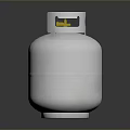 Household Essential White Gas Cylinder With Red Cap And Gold Valve
