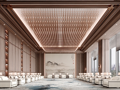 New Chinese Reception Room Meeting Room 3d model